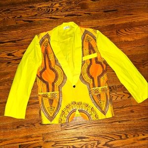 African Print Blazer